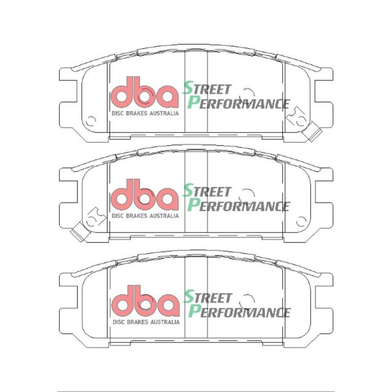DBA Street Performance Brake Pads 107.7mm x 38.7mm DB1186SP - Rear