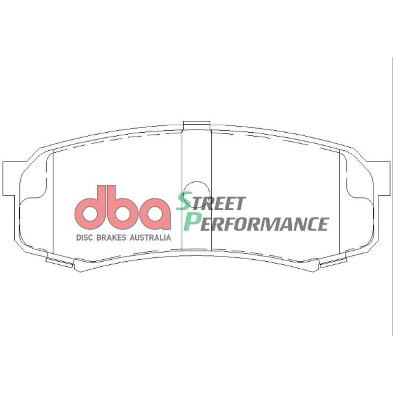DBA Street Performance Brake Pads 116.3mm x 44.1mm DB1200SP - Rear