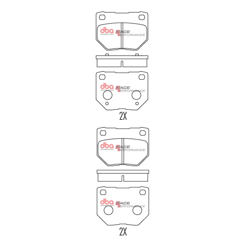 DBA Race Performance Brake Pads 73.2mm x 54.6mm DB1220RP - Rear