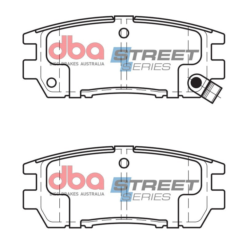 DBA Street Series Ceramic Brake Pads 108.0mm x 43.4mm DB1231SS - Rear
