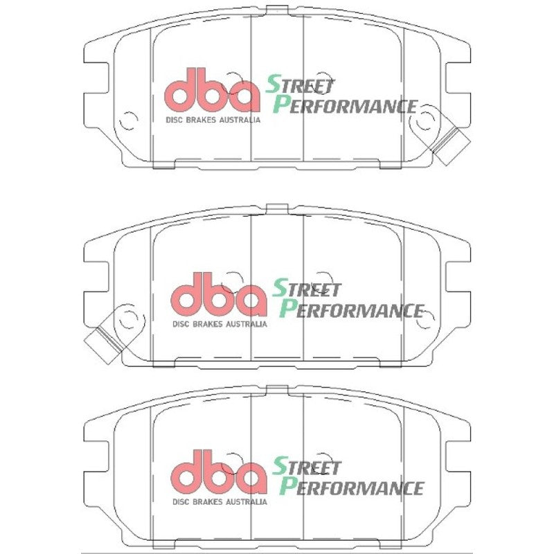 DBA Street Performance Brake Pads 107.6mm x 45.6mm DB1238SP - Rear