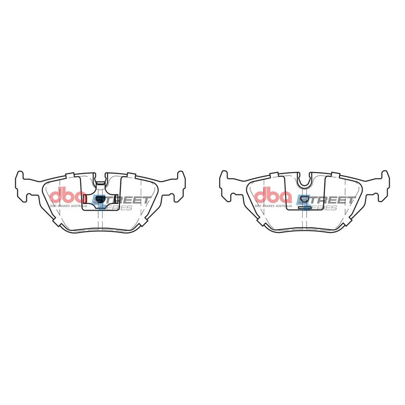 DBA Street Series Ceramic Brake Pads 123.2mm x 44.9mm DB1245SS - Rear
