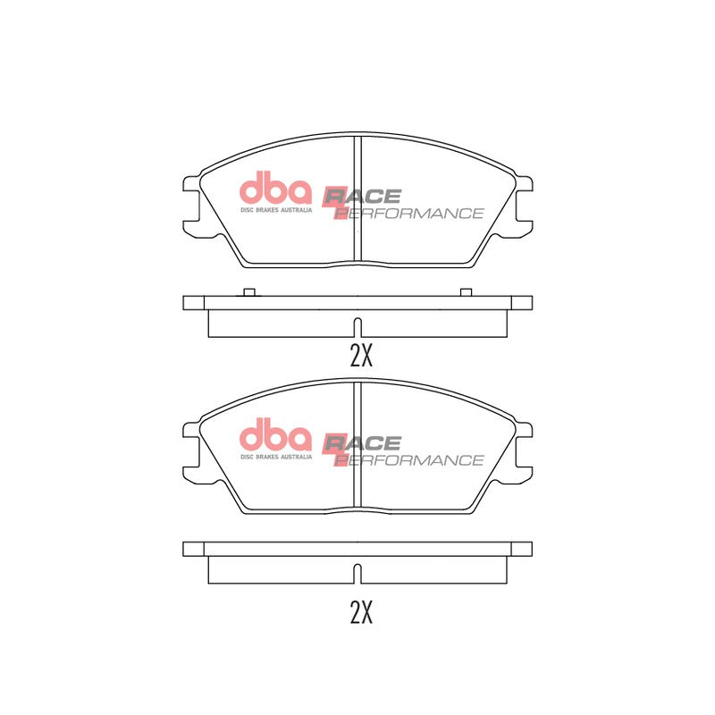 DBA Race Performance Brake Pads 127.2mm x 49.5mm DB1252RP - Front