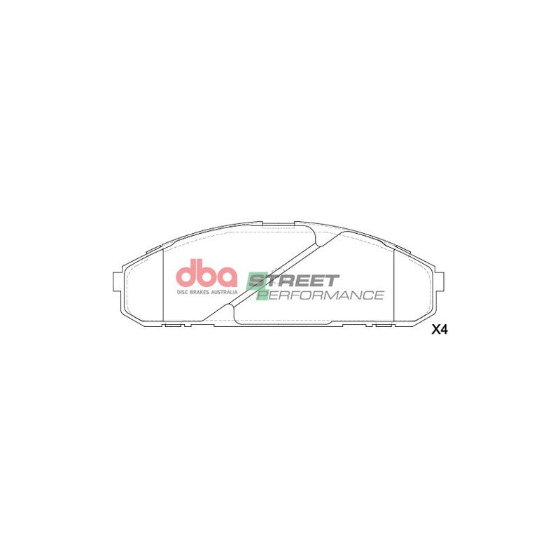 DBA Street Performance Brake Pads 170mm x 54.5mm DB1257SP - Front