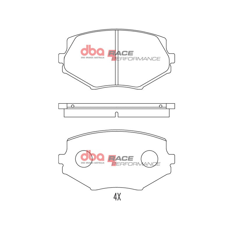 DBA Race Performance Brake Pads 110mm x 57.2mm DB1282RP - Front