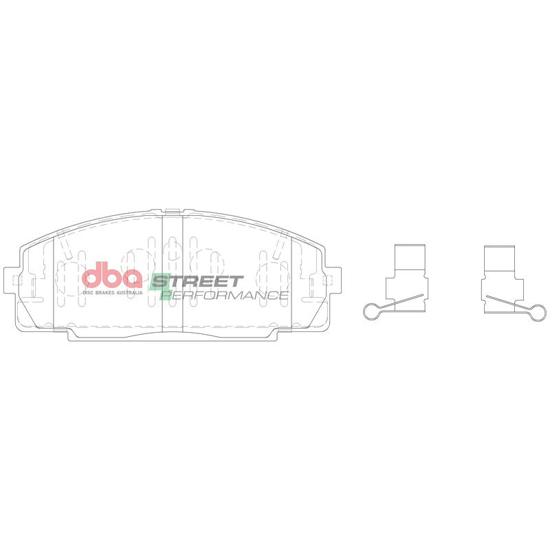 DBA Street Performance Brake Pads 145.5mm x 56.5mm DB1328SP - Front