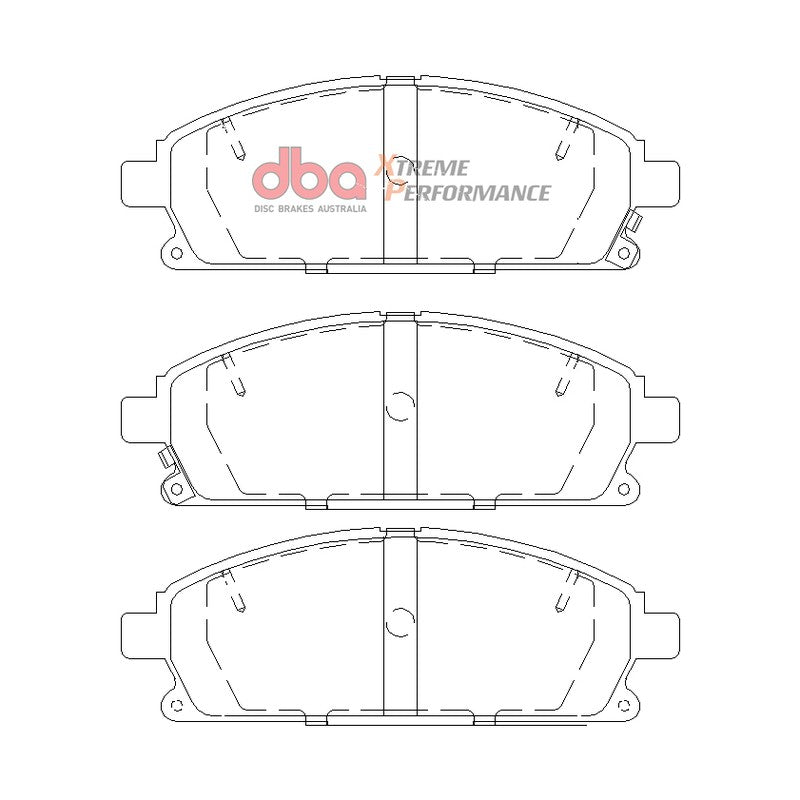 DBA Xtreme Performance Brake Pads 158.8mm x 56.3mm DB1333XP - Front