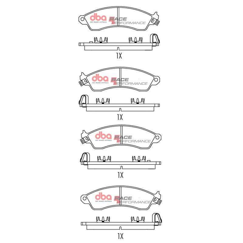 DBA Race Performance Brake Pads 131.8mm x 70.6mm DB1353RP - Front
