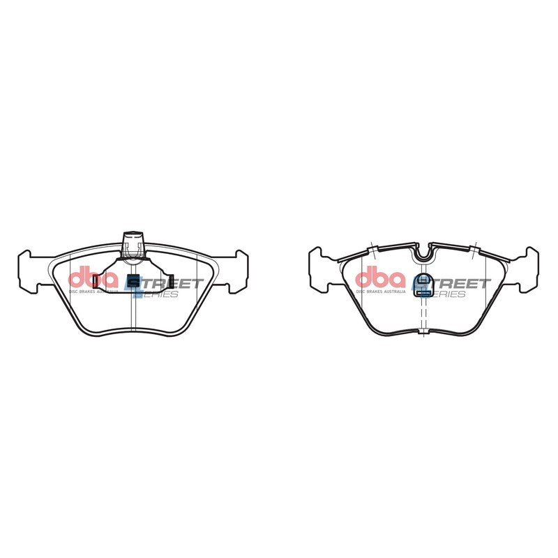 DBA Street Series Ceramic Brake Pads 156.4, 156.5mm x 63.6, 63.4mm DB1364SS - Front