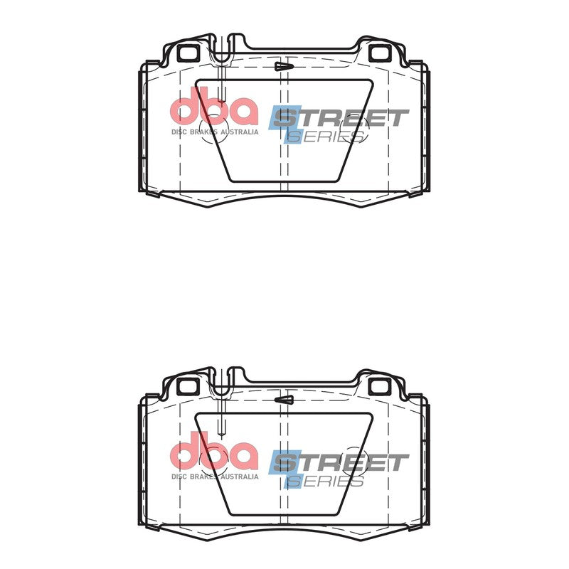 DBA Street Series Ceramic Brake Pads 117.9mm x 71.3mm DB1453SS - Front