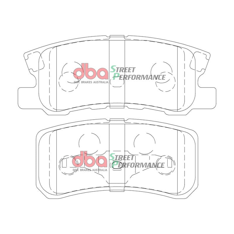 DBA Street Performance Brake Pads 111.5mm x 44.9mm DB1464SP - Rear