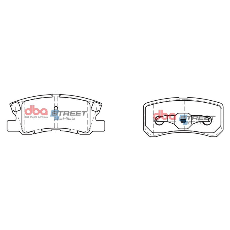 DBA Street Series Ceramic Brake Pads 91.2mm x 44.9mm DB1464SS - Rear