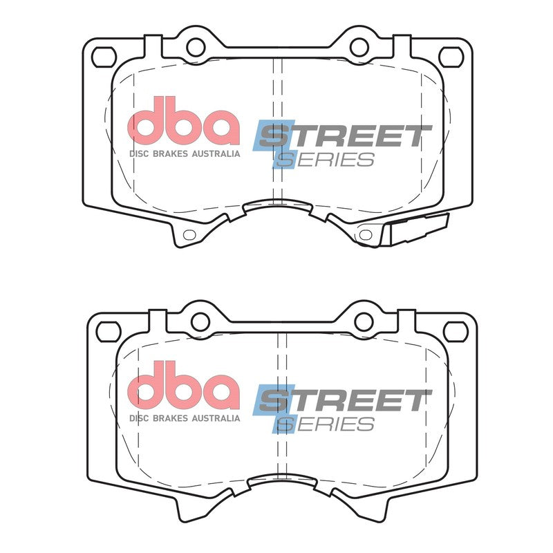 DBA Street Series Ceramic Brake Pads 134.6mm x 77.1mm DB1482SS - Front