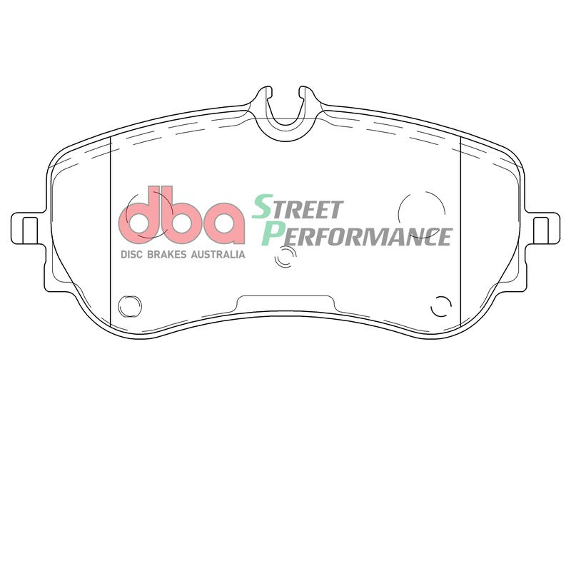 DBA Street Performance Brake Pads 141.1mm x 65mm DB15002SP - Rear