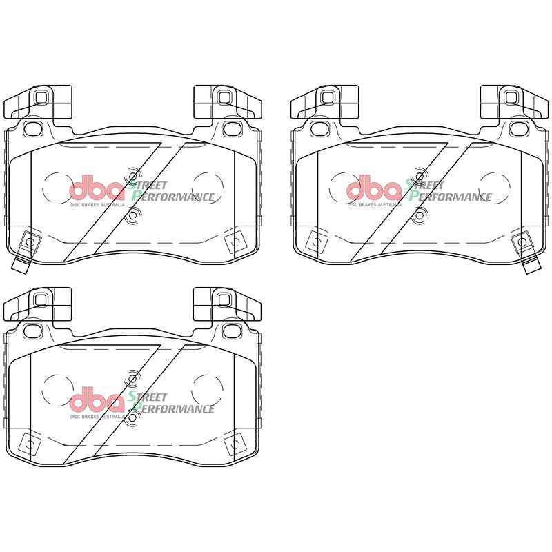 DBA Street Performance Brake Pads 131.4mm x 91.4mm DB15003SP - Front