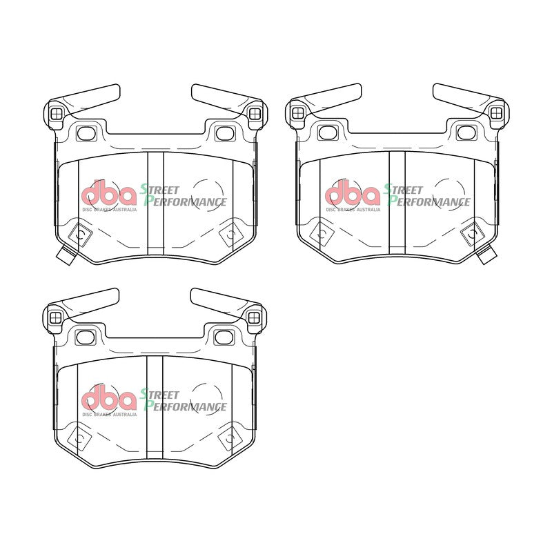 DBA Street Performance Brake Pads 113mm x 82.7mm DB15004SP - Rear