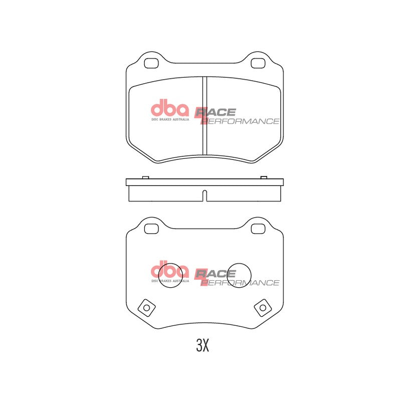 DBA Race Performance Brake Pads 103.6mm x 73.4mm DB15007RP - Rear