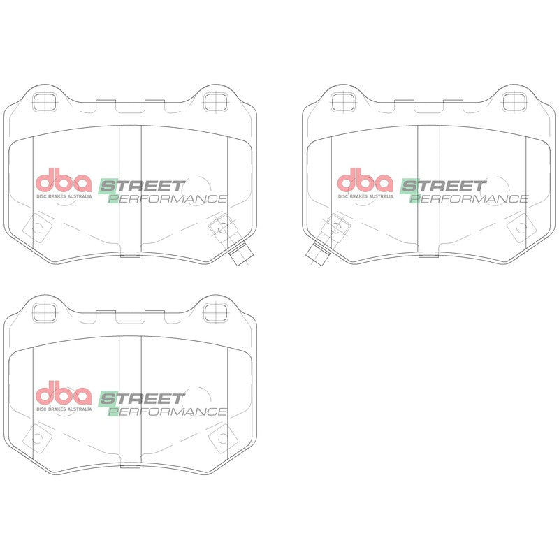 DBA Street Performance Brake Pads 103.6mm x 73.7mm DB15007SP - Rear