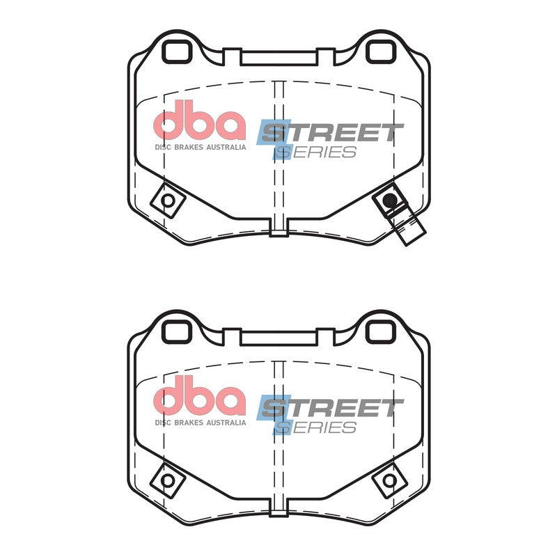 DBA Street Series Ceramic Brake Pads 103.6mm x 73.7mm DB15007SS - Rear