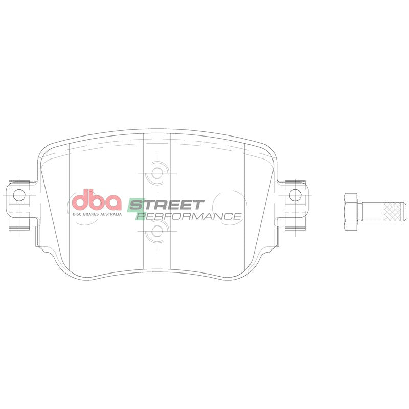 DBA Street Performance Brake Pads 104.1mm x 52.1mm DB15009SP - Rear