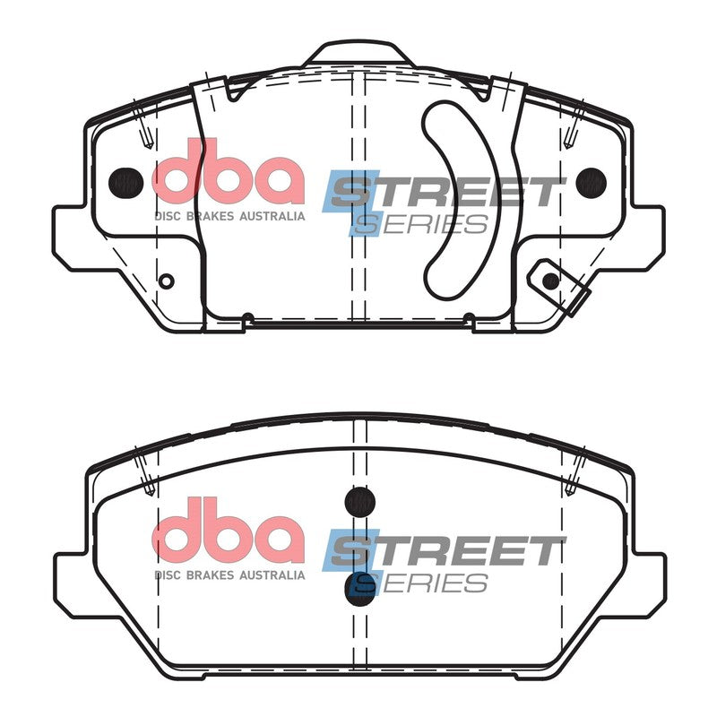 DBA Street Series Ceramic Brake Pads 140.6mm x 61.2mm DB15012SS - Front