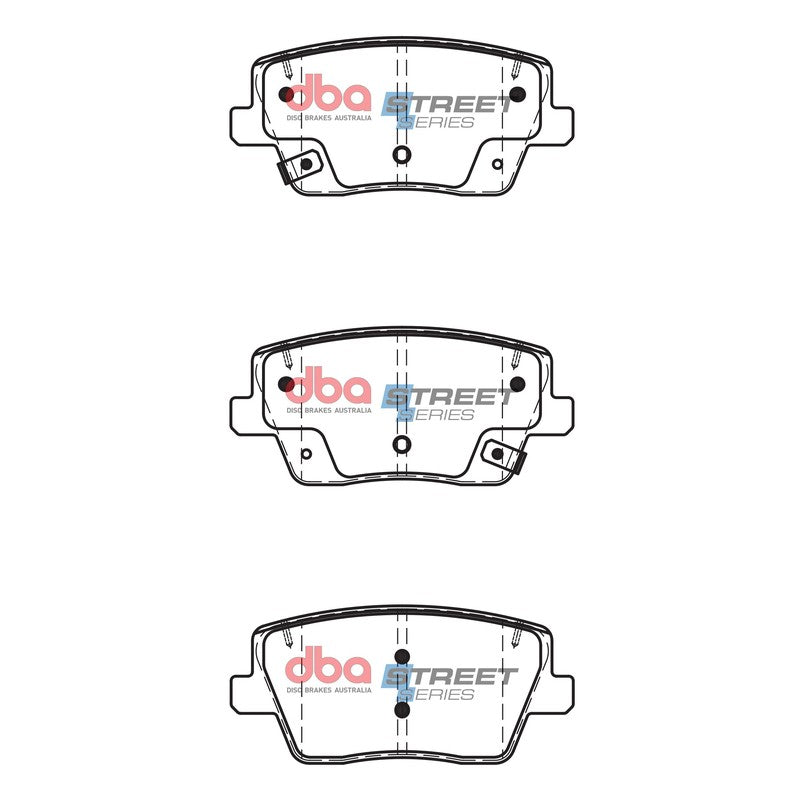 DBA Street Series Ceramic Brake Pads 112.4mm x 51.7mm DB15013SS - Rear