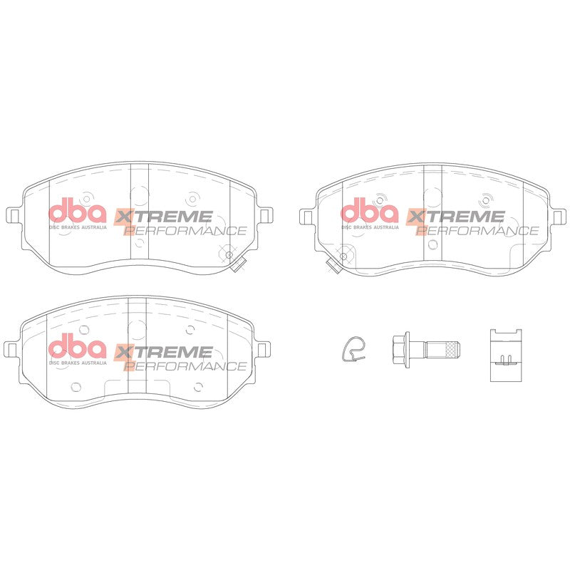 DBA Xtreme Performance Brake Pads 163.4mm x 69.7mm DB15014XP - Front