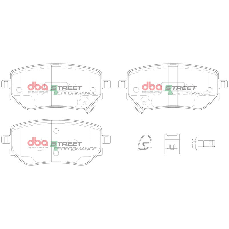 DBA Street Performance Brake Pads 112.8mm x 48.1mm DB15015SP - Rear