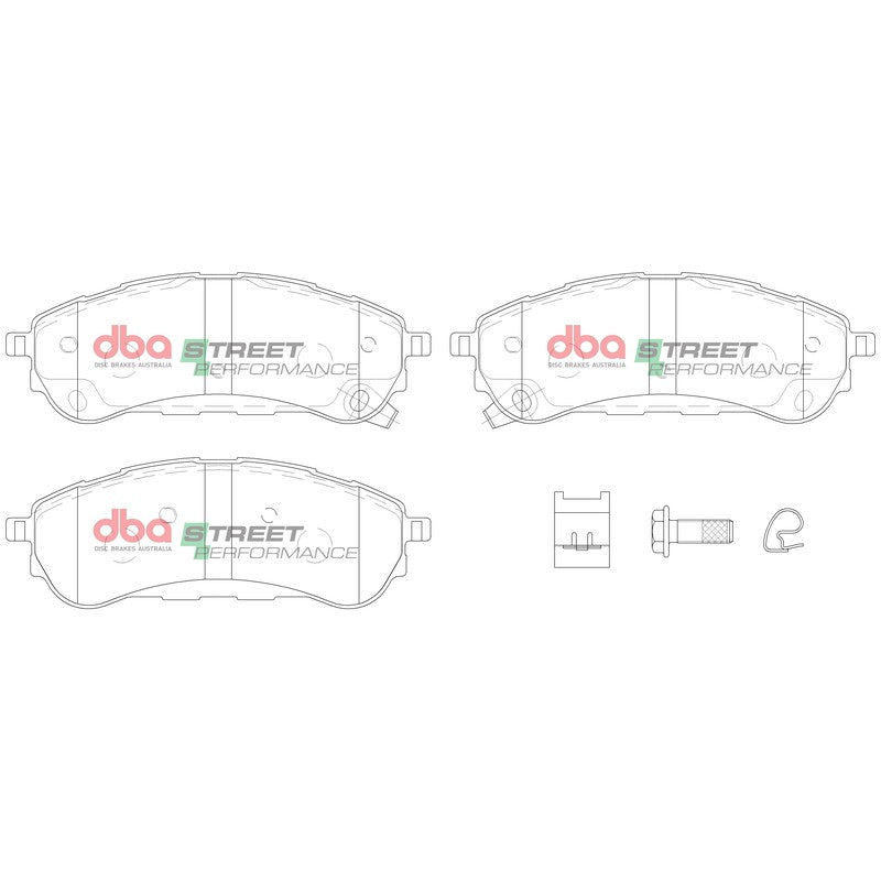 DBA Street Performance Brake Pads 147.7mm x 52.4mm DB15016SP - Rear