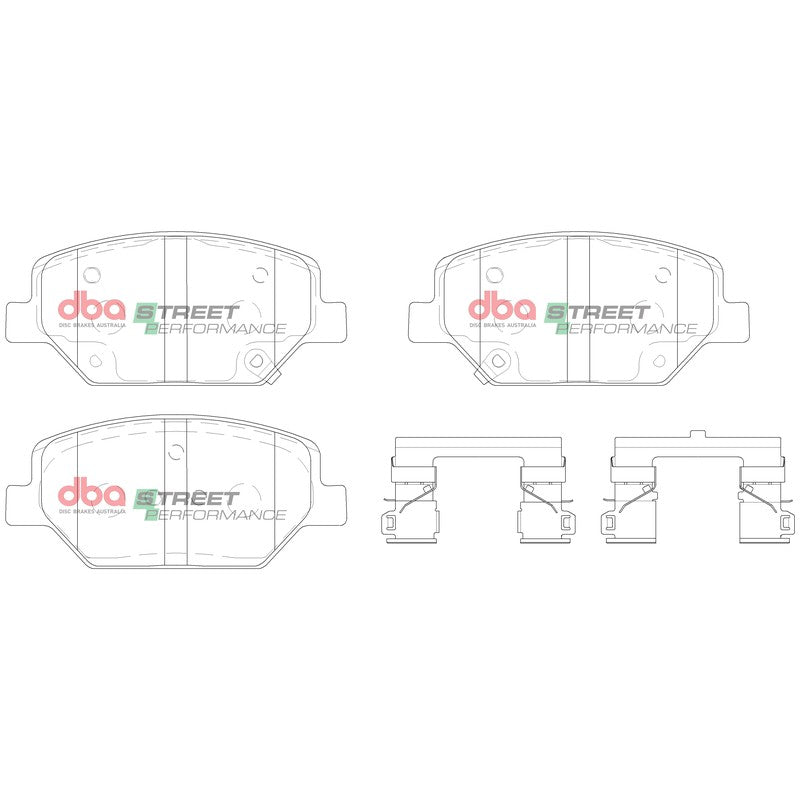 DBA Street Performance Brake Pads 147.7mm x 52.4mm DB15017SP - Front
