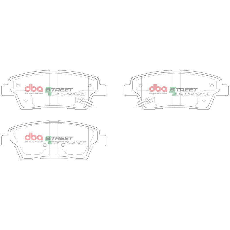 DBA Street Performance Brake Pads 116.8mm x 43.8mm DB15022SP - Rear