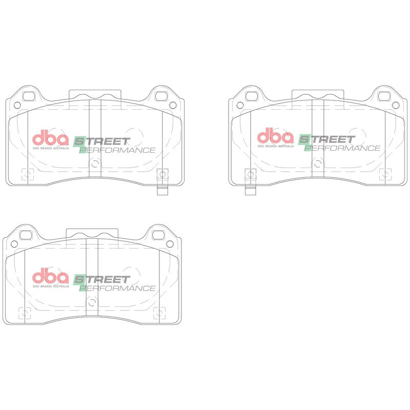 DBA Street Performance Brake Pads 137.7mm x 77.4mm DB15025SP - Front
