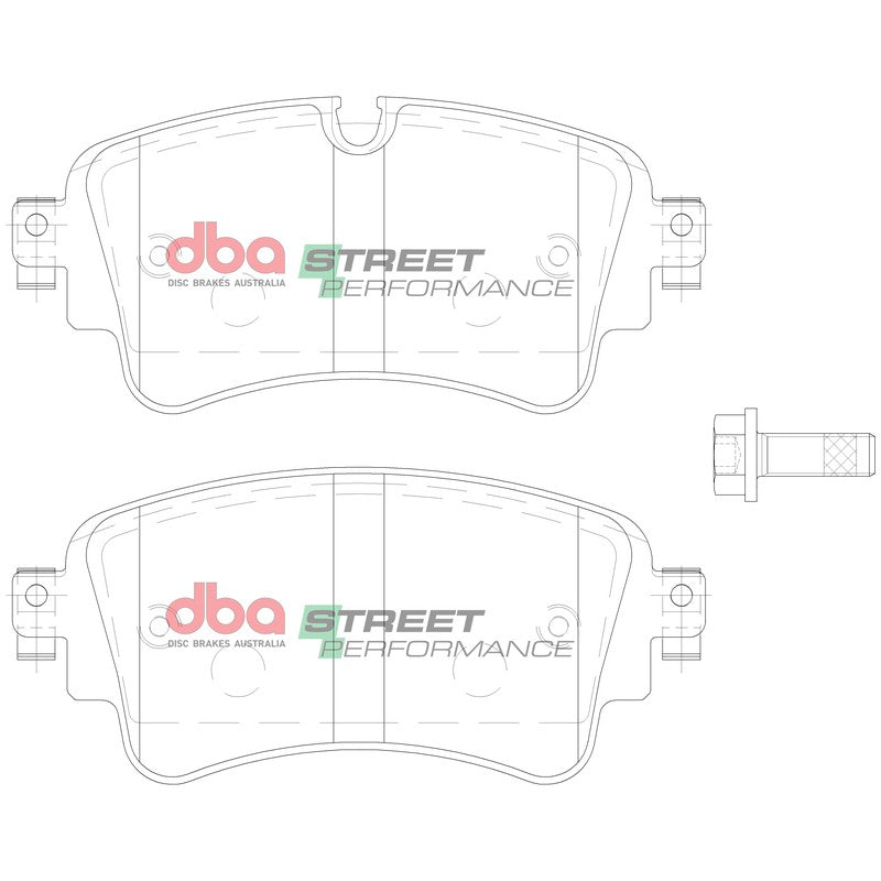 DBA Street Performance Brake Pads 129mm x 58.9mm DB15032SP - Rear