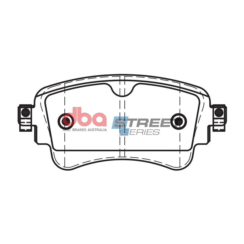 DBA Street Series Ceramic Brake Pads 129.0mm x 58.9mm DB15032SS - Rear