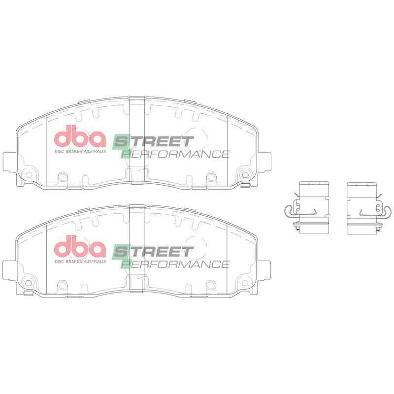 DBA Street Performance Brake Pads 183.1mm x 63.5mm DB15038SP - Front