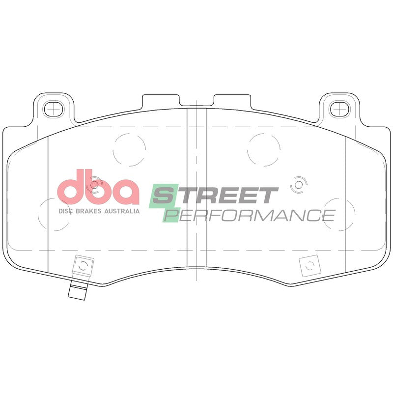 DBA Street Performance Brake Pads 189.7mm x 94.7mm DB15039SP - Front