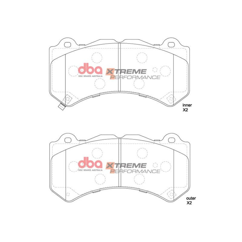 DBA Xtreme Performance Brake Pads 189.7mm x 93.1mm DB15039XP - Front