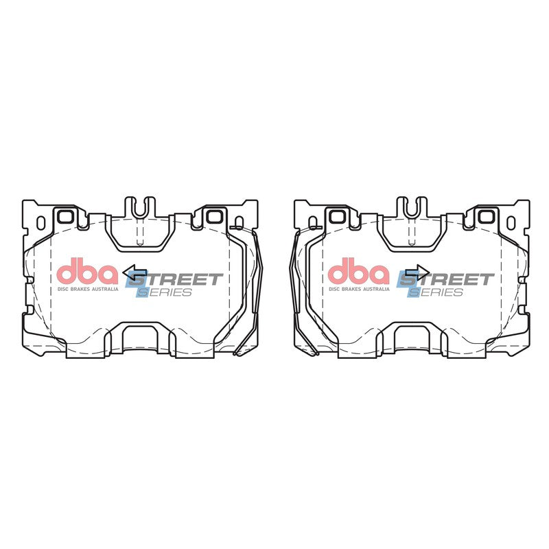 DBA Street Series Ceramic Brake Pads 141.9mm x 94.1mm DB15062SS - Front
