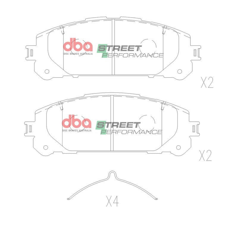 DBA Street Performance Brake Pads 167mm x 60.4mm DB15067SP - Front