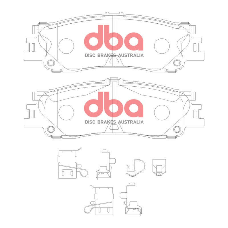 DBA Street Performance Brake Pads 142.6mm x 47.5mm DB15078SP - Rear