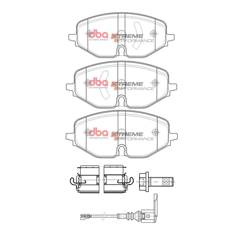 DBA Xtreme Performance Brake Pads 148.8mm x 63.5mm DB15091XP - Front