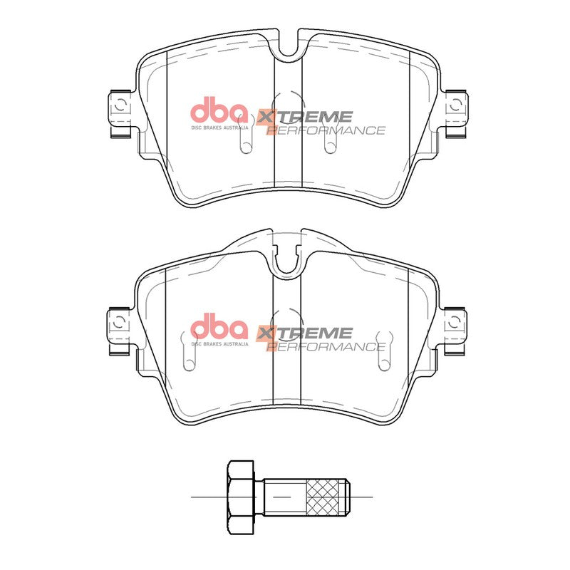 DBA Xtreme Performance Brake Pads 129, 129mm x 71.4, 64.9mm DB15119XP - Front