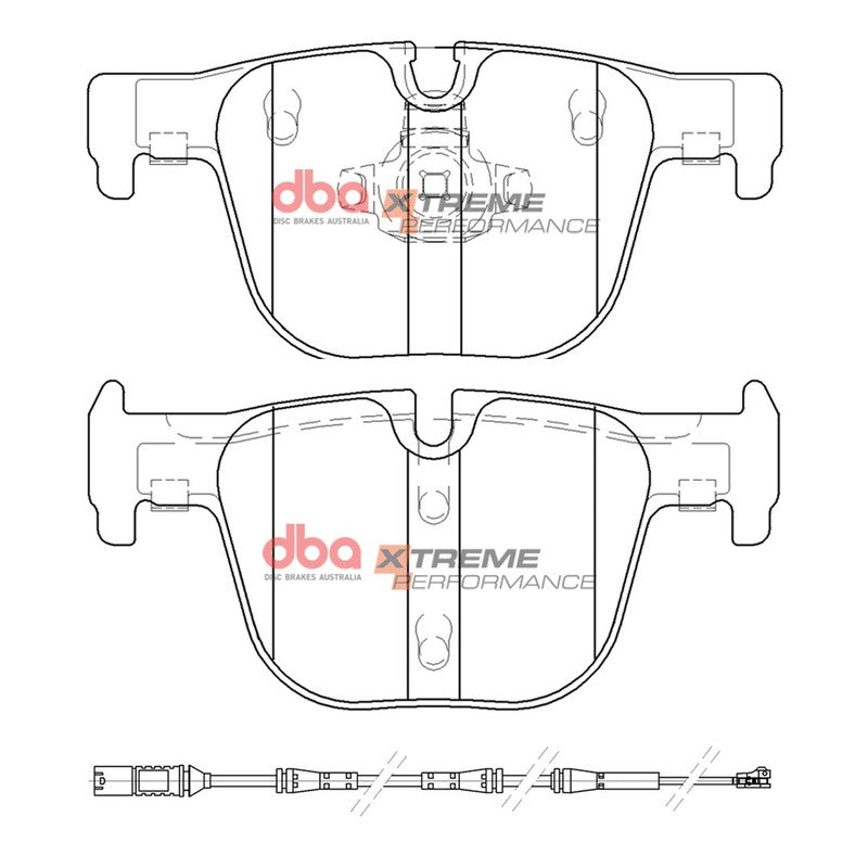 DBA Xtreme Performance Brake Pads 123.2, 123.6mm x 57.8, 58.8mm DB15126XP - Rear