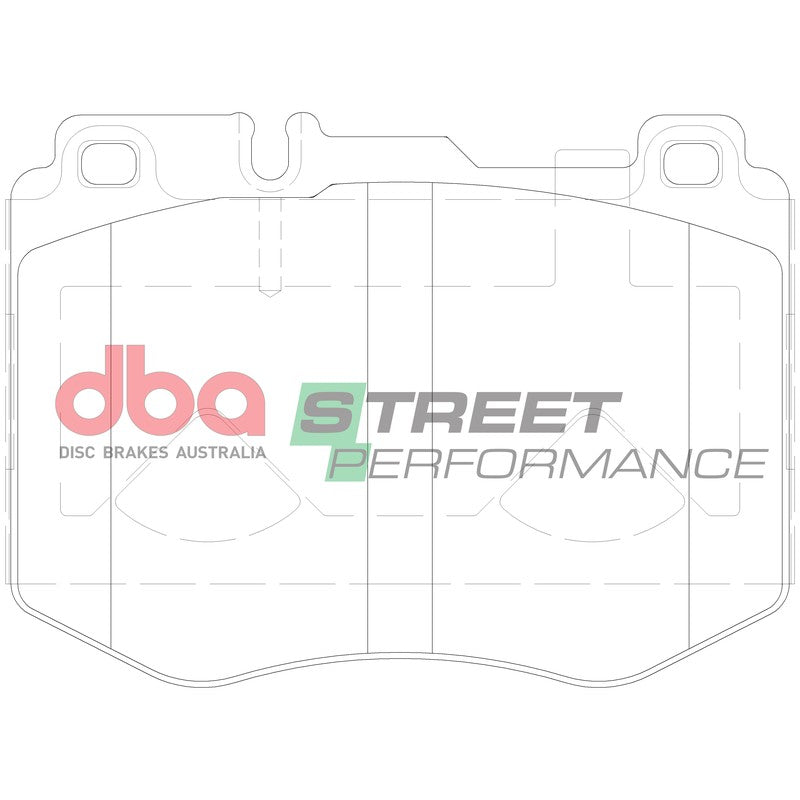 DBA Street Performance Brake Pads 127.7mm x 92.6mm DB15182SP - Front
