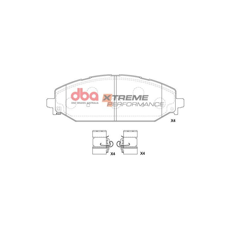 DBA Xtreme Performance Brake Pads 201.9mm x 69.1mm DB15195XP - Front