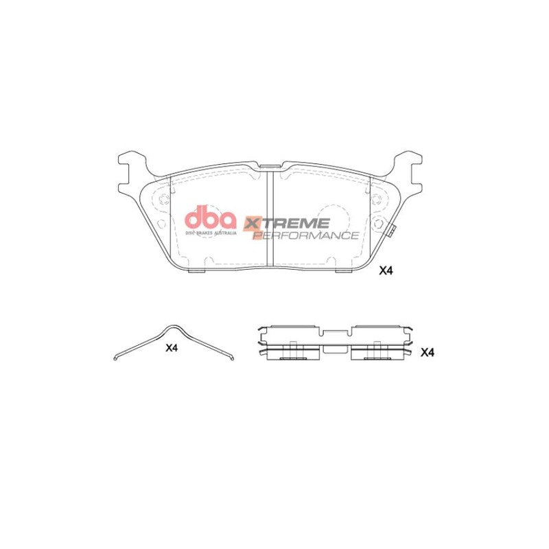 DBA Xtreme Performance Brake Pads 149mm x 59mm DB15196XP - Rear