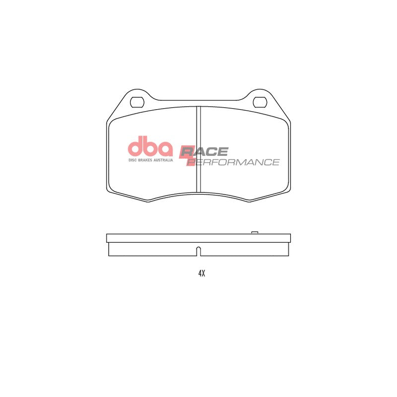 DBA Race Performance Brake Pads 119.8mm x 73.5mm DB1520RP - Front