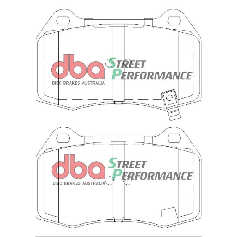 DBA Street Performance Brake Pads 119.7mm x 73.4mm DB1520SP - Front