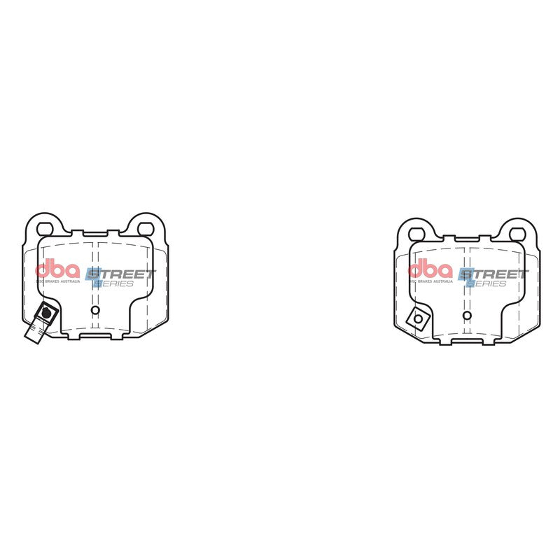 DBA Street Series Ceramic Brake Pads 76.6mm x 65.5mm DB1521SS - Rear