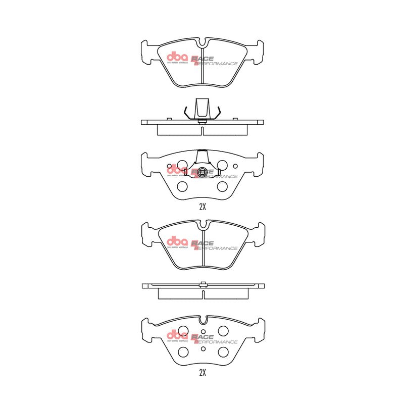 DBA Race Performance Brake Pads 156.4+155.3mm x 63.6mm DB1522RP - Front